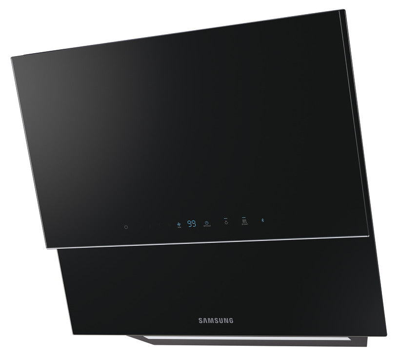 Samsung Cooker Hood, with Auto Connectivity, Wall Mount, 600 mm, NK24C9804WB/UR - Black glass