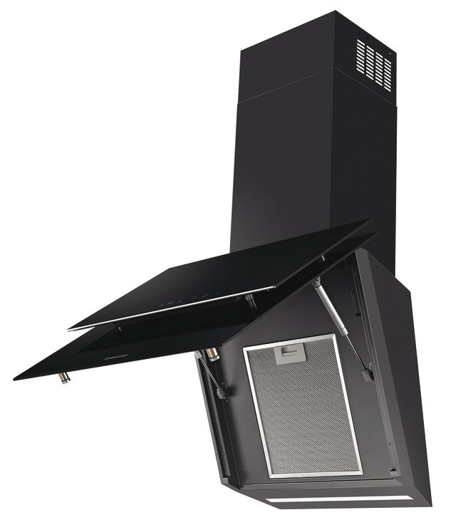 Samsung Cooker Hood, with Auto Connectivity, Wall Mount, 600 mm, NK24C9804WB/UR - Black glass