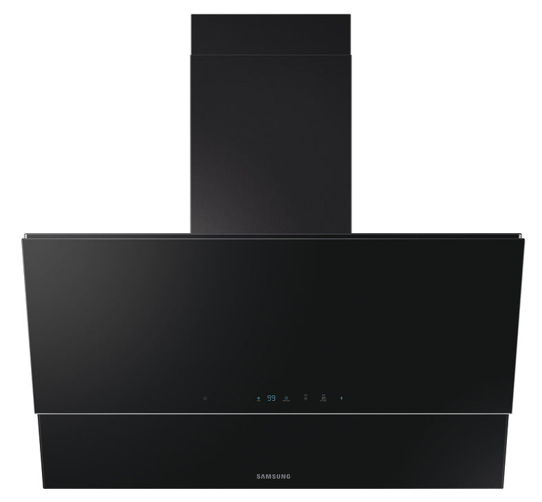 Samsung Cooker Hood, with Hob Auto Connectivity, Wall Mount, 900 mm, NK36N9804VB/UR - Black glass