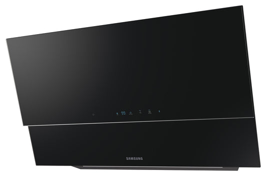 Samsung Cooker Hood, with Hob Auto Connectivity, Wall Mount, 900 mm, NK36N9804VB/UR - Black glass