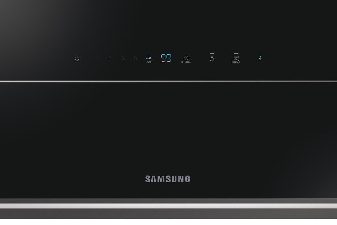 Samsung Cooker Hood, with Hob Auto Connectivity, Wall Mount, 900 mm, NK36N9804VB/UR - Black glass