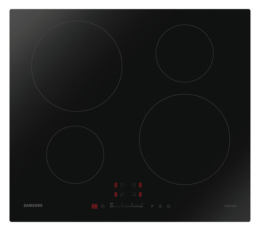 Samsung Induction Hob, Smart, 4 Burner, NZ64H37070K/EU - Black Glass
