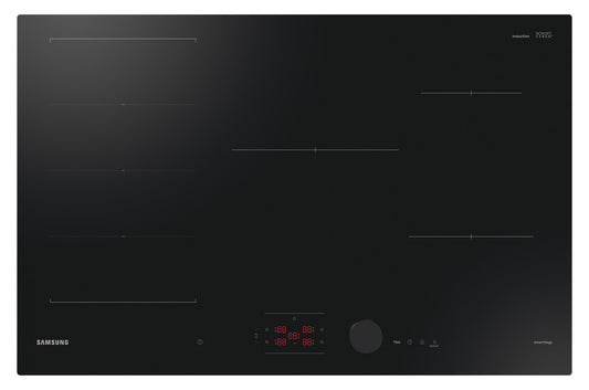 Samsung Induction Hob, Slim Fit 80cm 5 Burner with Flex Zone Plus, NZ85C6058FK/U1 - Black glass