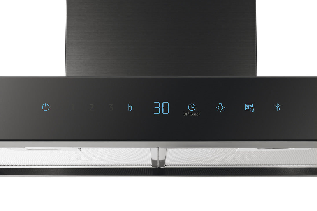 Samsung Cooker Hood, with Auto Connectivity, Wall Mount, 600 mm, NK24C5703TM/UR - Matt black/Black glass