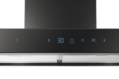 Samsung Cooker Hood, with Auto Connectivity, Wall Mount, 600 mm, NK24C5703TM/UR - Matt black/Black glass