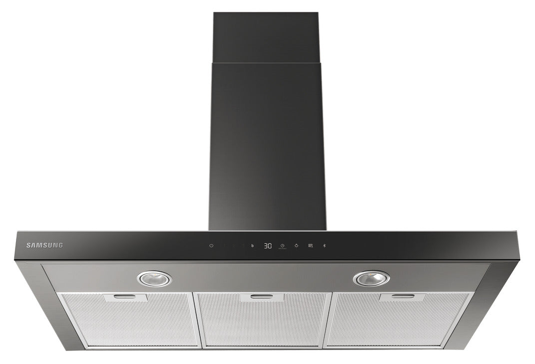 Samsung Cooker Hood, with Auto Connectivity, Wall Mount, 900 mm, NK36C5703TM/UR - Matt black/Black glass