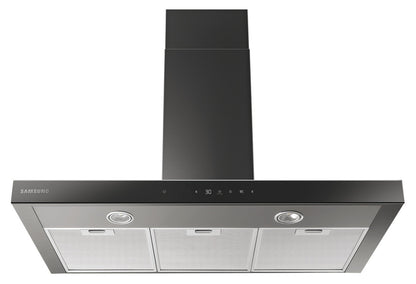 Samsung Cooker Hood, with Auto Connectivity, Wall Mount, 900 mm, NK36C5703TM/UR - Matt black/Black glass