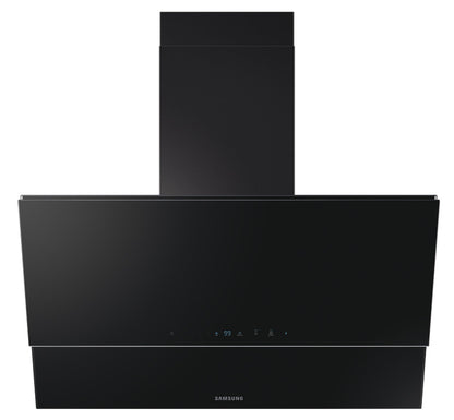 Samsung Cooker Hood, with Hob Auto Connectivity, Wall Mount, 900 mm, NK36N9804VB/UR - Black glass