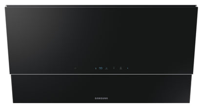 Samsung Cooker Hood, with Hob Auto Connectivity, Wall Mount, 900 mm, NK36N9804VB/UR - Black glass