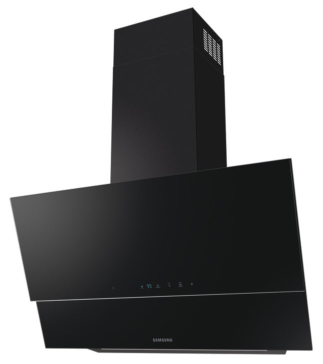 Samsung Cooker Hood, with Hob Auto Connectivity, Wall Mount, 900 mm, NK36N9804VB/UR - Black glass