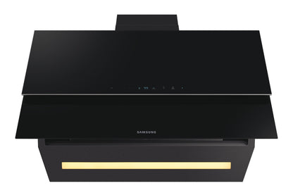 Samsung Cooker Hood, with Hob Auto Connectivity, Wall Mount, 900 mm, NK36N9804VB/UR - Black glass