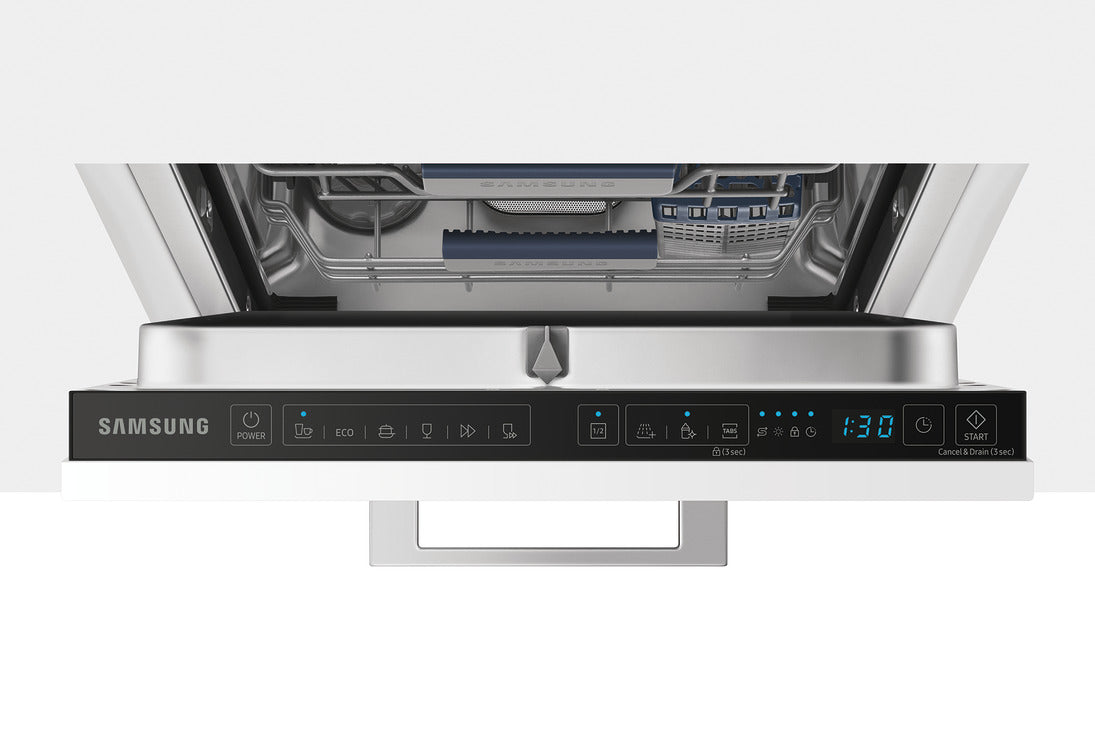 Samsung Series 5, Dishwasher with Auto Door, Integrated 45cm, 9 Place Settings, DW50DG430B00EU - White