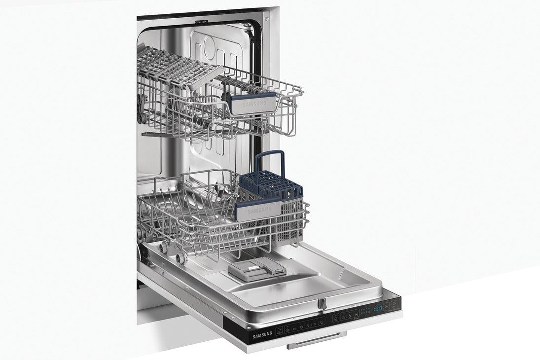 Samsung Series 5, Dishwasher with Auto Door, Integrated 45cm, 9 Place Settings, DW50DG430B00EU - White