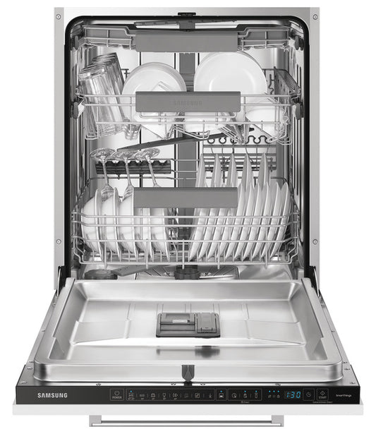 Samsung Dishwasher, Fully Integrated with Auto Door and SmartThings, 14 Place Settings, DW60A8060BB/EU - Black