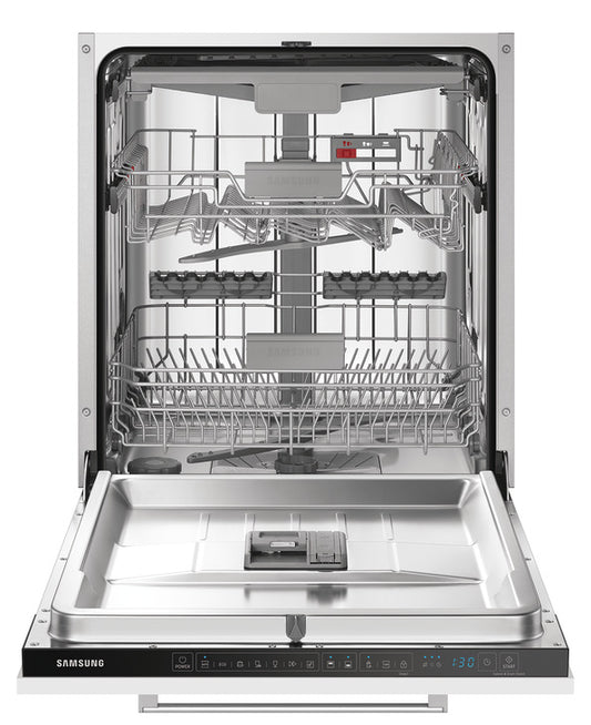 Samsung Series 7, Dishwasher, Integrated 60cm with Auto Door, 14 Place Settings, DW60CG550B00/EU - White