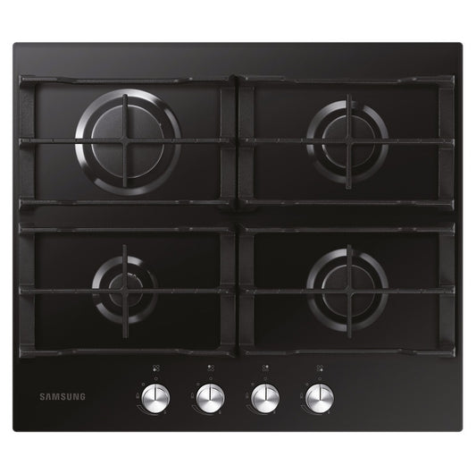 Samsung Gas Hob, 4 Burner, NA64H3000AK/U1  - Black Glass